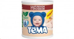 Пюре, Тёма 100 г цыпленок с кроликом с 6 мес