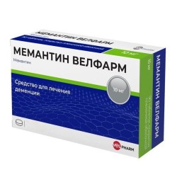 Мемантин Велфарм, табл. п/о пленочной 10 мг №70