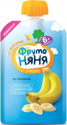 Пюре, Фрутоняня 90 г банан